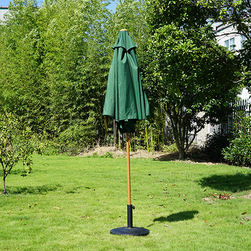 Push Up Open Garden Umbrella ako drevený povrch GP1909